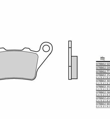 Pastillas de freno Brembo/TRW sinterizadas traseras para BMW F800GS