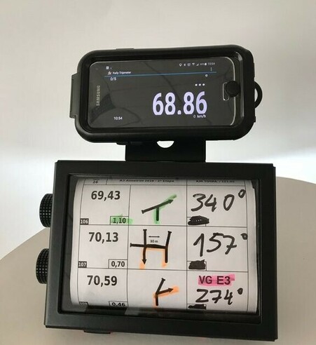 Placa de soporte de GPS/Smartphone para Roadbook Manual RB701